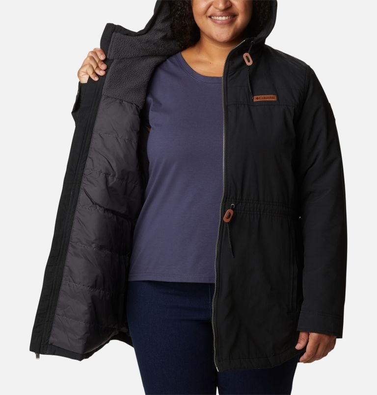 Columbia Chatfield Hill Jakke Dame Svarte | Plus Size 35280P